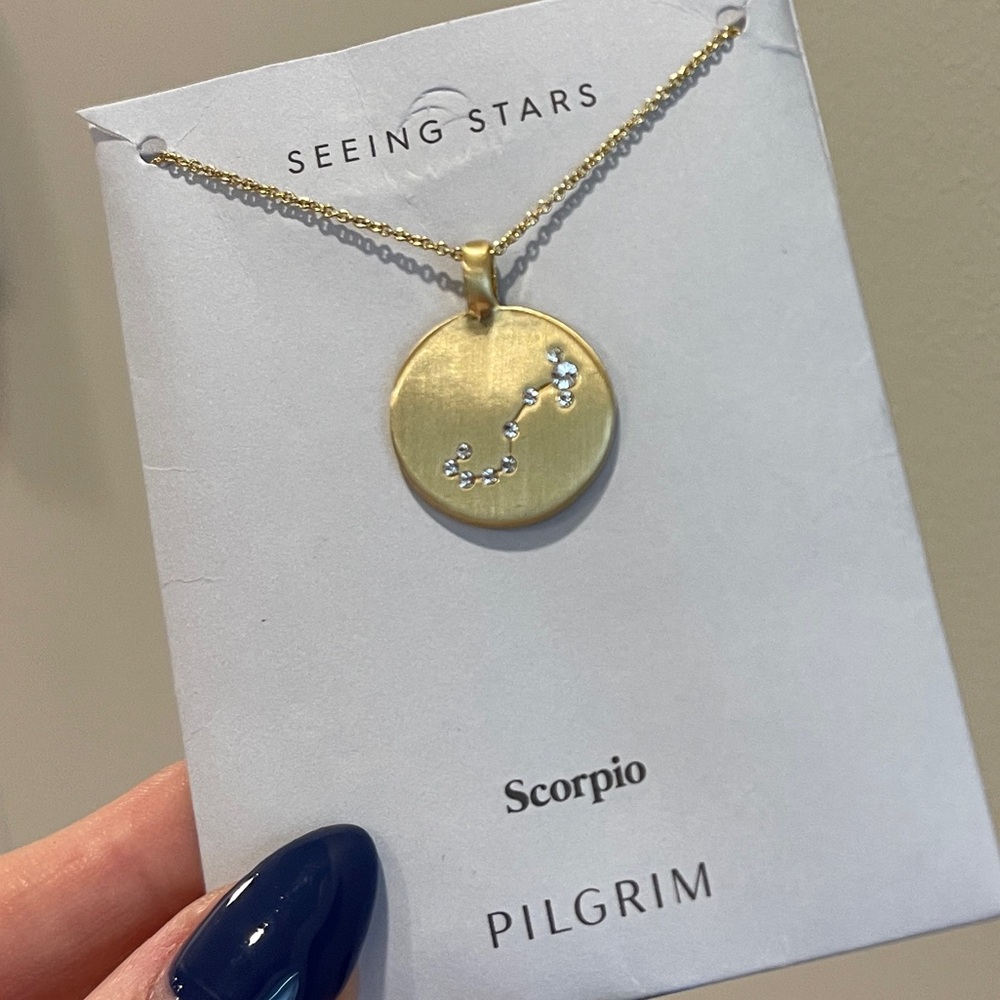 Pilgrim Gold Zodiac Pendant Necklace